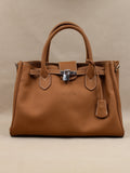 Sac cuir grainé haut de gamme avec cadenas