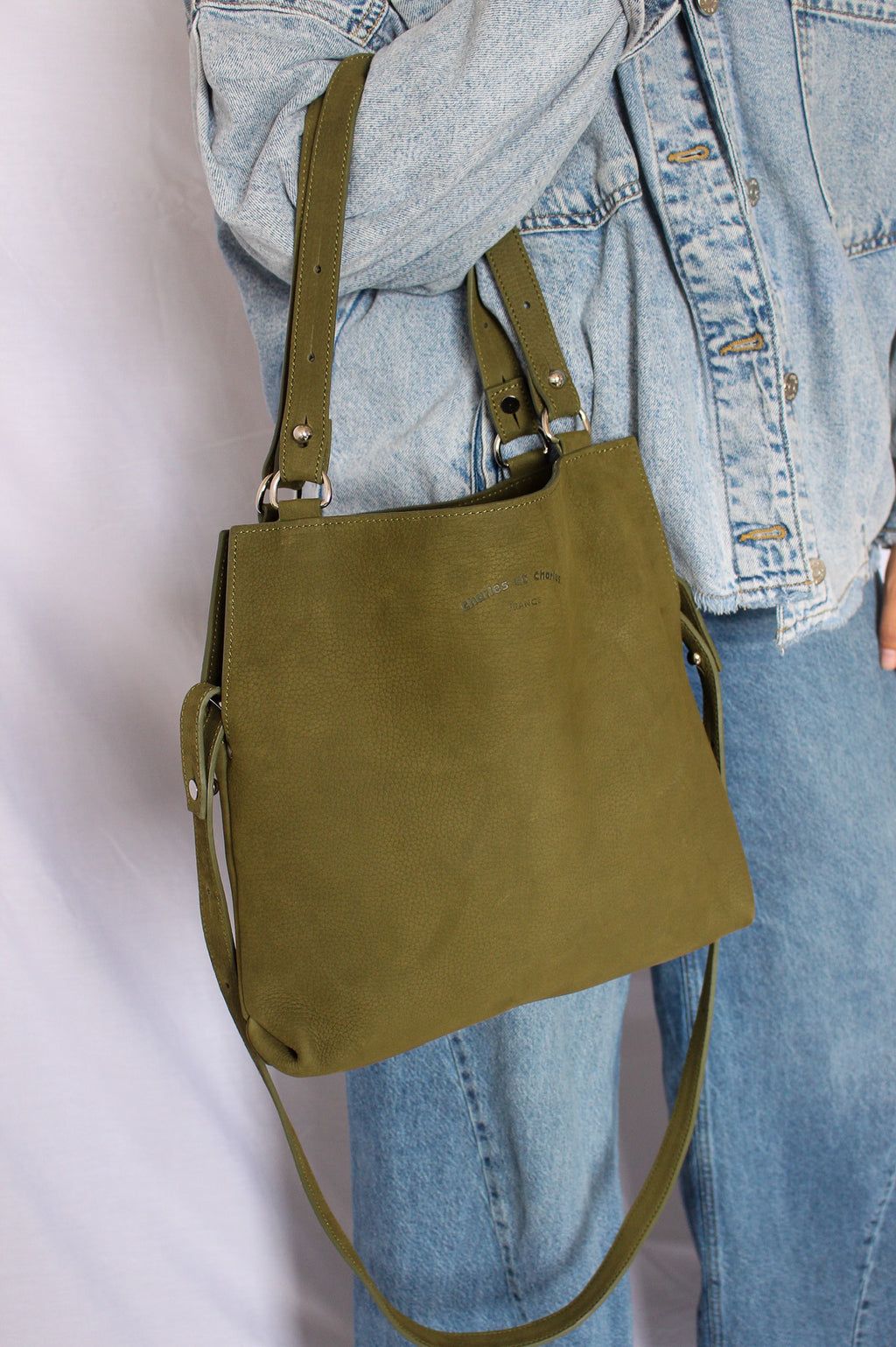 Cuir de qualité sac pliable classique artisanal